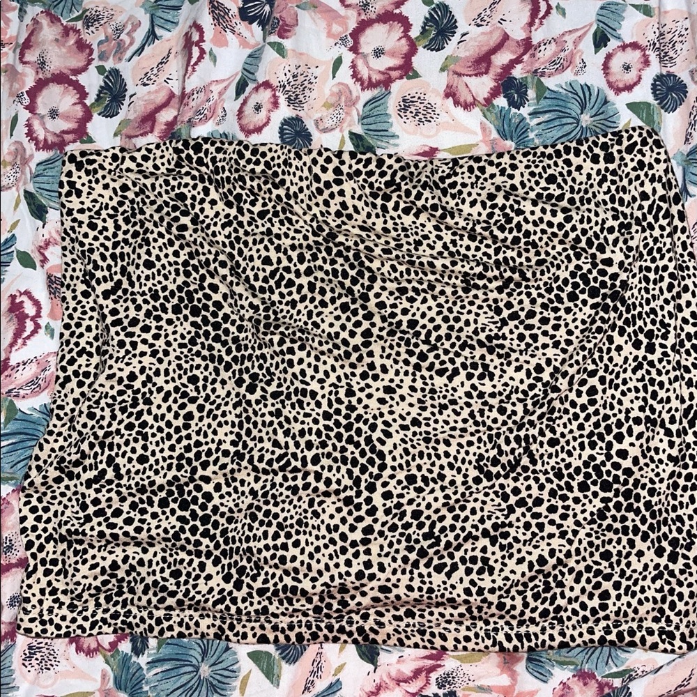 Leopard print tube top